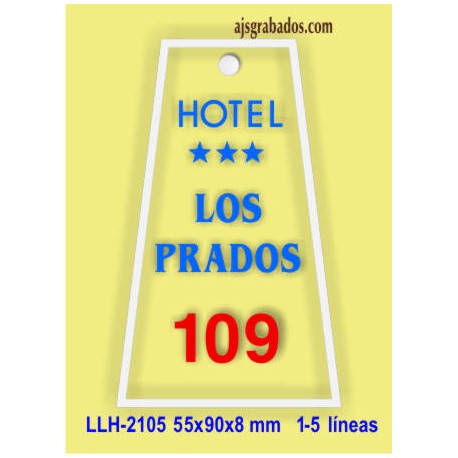 Placa llavero para Hotel