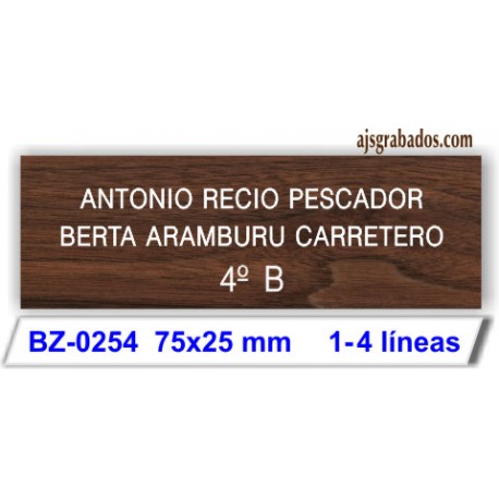 Placa acrílico NOGAL