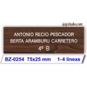 Placa buzón plástico ABS