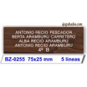 Placa buzón plástico ABS