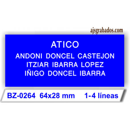 Placa buzón plástico ABS