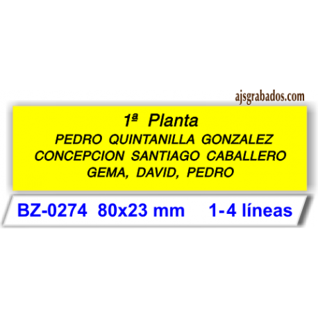 Placa buzón plástico ABS