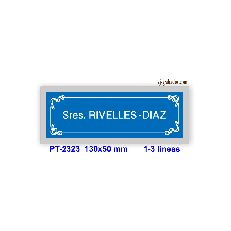 Placa Buzón de Correos Puerta Personalizada 3 Líneas Trofeo Señalización