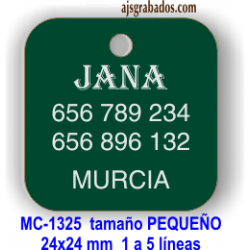 Placa mascotas aluminio