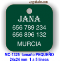 Placa mascotas aluminio