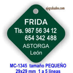 Placa mascotas aluminio