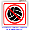 Prohibido jugar con balón, solo pictograma