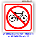 Prohibido circular en bicicleta