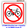 Prohibido circular en bicicleta