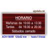 Placa horario deslizador