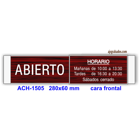 Abierto-Cerrado y horario