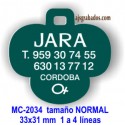 Placa para mascotas