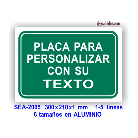 Placa para Personalizar