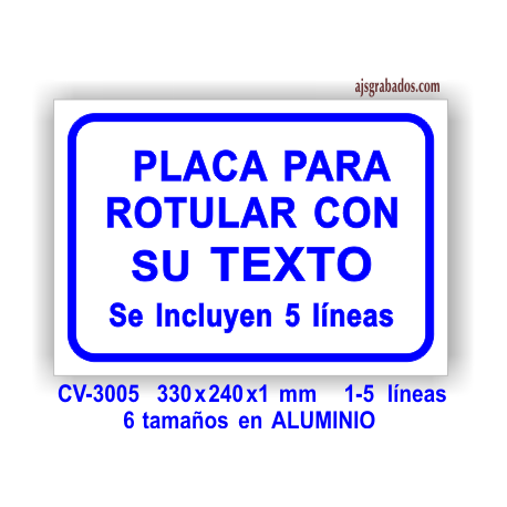 Placa para rotular texto