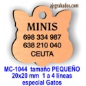 Placa para gatos 4 líneas