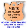 Placa para gatos 4 líneas