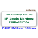 Placa de identificación