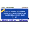 Placa buzón para exterior