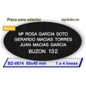 Placa buzón para exterior