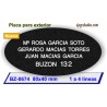 Placa buzón para exterior