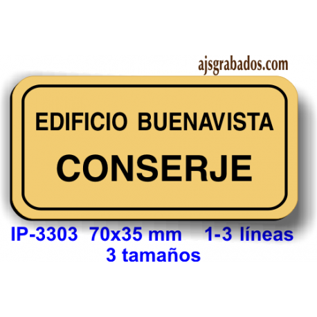 Placa de identificación