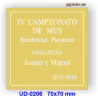 Placa para trofeos