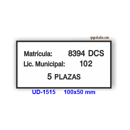 Placa TAXI para datos