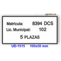 Placa para Taxis