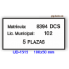 Placa para Taxis
