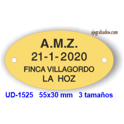 Placa para trofeos caza