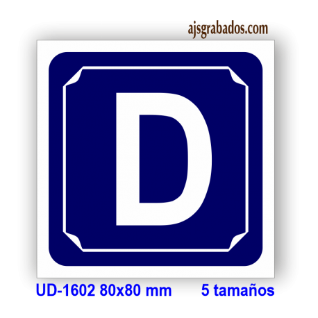 Placa con LETRA Vivienda
