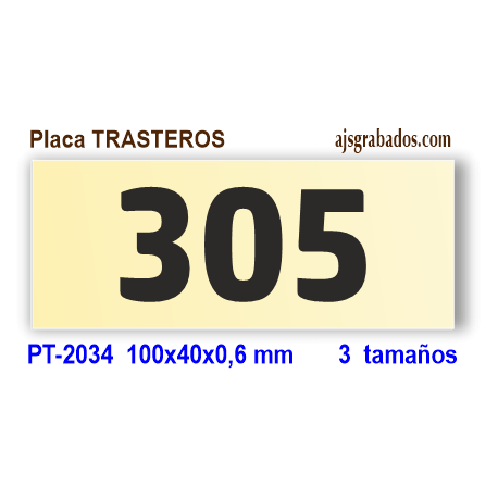 Placa para TRASTEROS