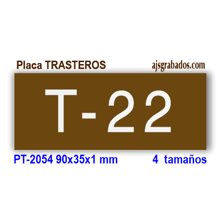 Placa para puerta de TRASTEROS