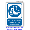 Señal OBLIGATORIO usar botas aislantes