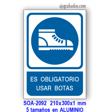 Señal OBLIGATORIO usar BOTAS