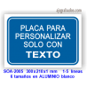 Placa para PERSONALIZAR con texto