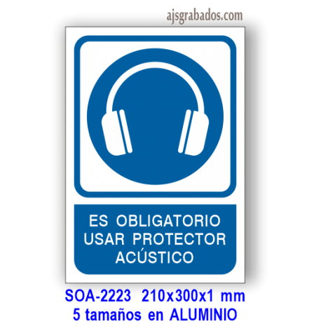 Señal OBLIGATORIO usar protector acústico