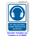 Señal OBLIGATORIO usar pantalla protectora