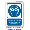 Señal OBLIGATORIO usar gafas protectoras