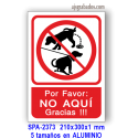 Señal EVITE que su perro Orine o Defeque AQUÍ