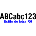 Letra recortada Estilo R6