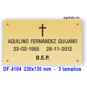 Placa para difuntos