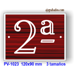 Placa numeración plantas