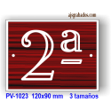 Placa numeración plantas