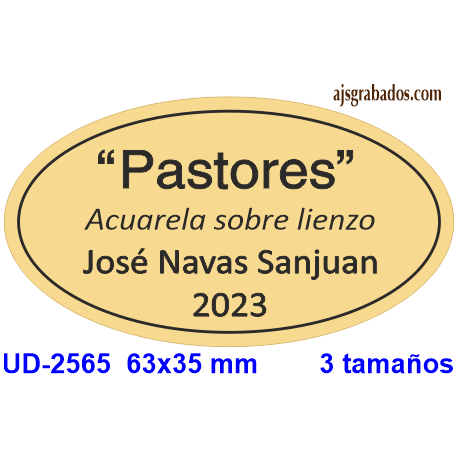 Placa oval para cuadros