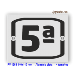 Placa numeración de pisos