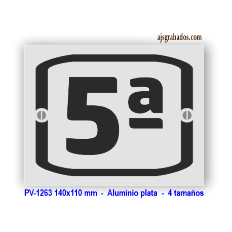 Placa numeración de pisos