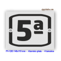 Placa numeración de pisos
