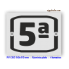 Placa numeración de pisos