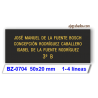 Placa buzón letra dorada